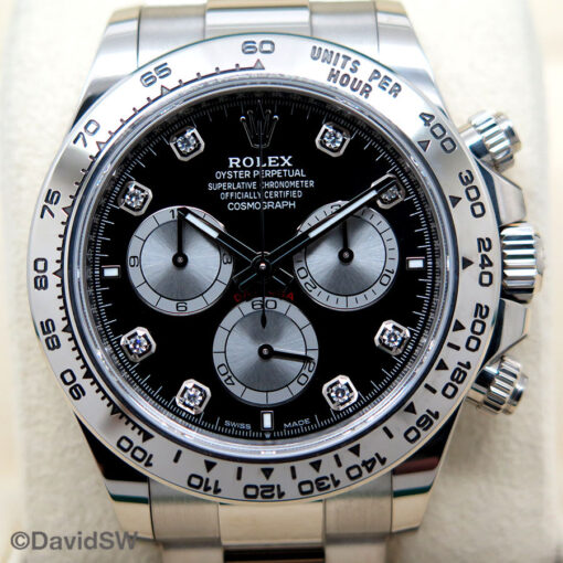 Rolex 126509 Cosmograph Daytona 18K White Gold with Black Diamond Dial - Image 3