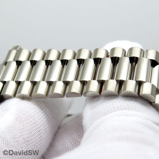 Rolex 228349RBR Day Date 40 18K White Gold with Meteorite Baguette Diamond Dial and Diamond Bezel - Image 6