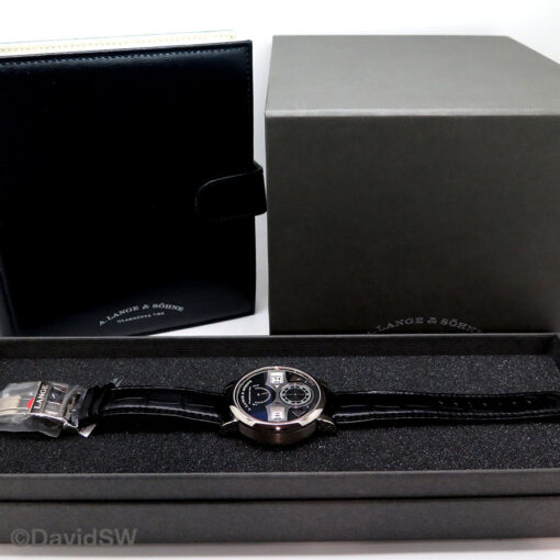 Alternative view of A. Lange & Sohne 145.029 Zeitwerk Striking Time 18K White Gold