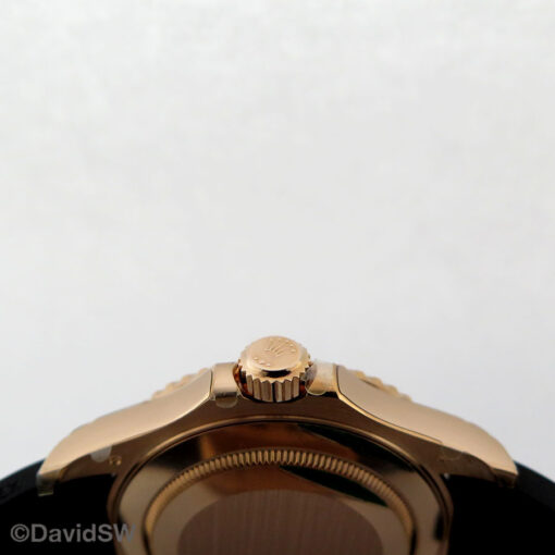 Rolex 116655 Yachtmaster 18K Rose Gold with Pave Diamond Dial (New Old Stock) - Image 4
