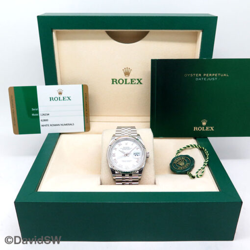 Rolex 126234 Datejust with White Roman Dial on Jubilee (New Old Stock) - Image 2