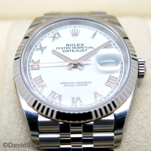 Rolex 126234 Datejust with White Roman Dial on Jubilee (New Old Stock) - Image 3