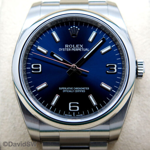Rolex 116000 Oyster Perpetual with Blue Dial (New Old Stock) - Image 3