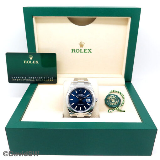 Rolex 126300 Datejust 41 with Blue Stick Dial on Oyster - Image 2