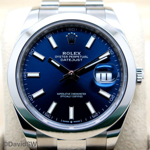 Rolex 126300 Datejust 41 with Blue Stick Dial on Oyster - Image 3