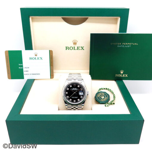 Rolex 126234 Datejust with Black Diamond Dial on Jubilee (New Old Stock) - Image 2