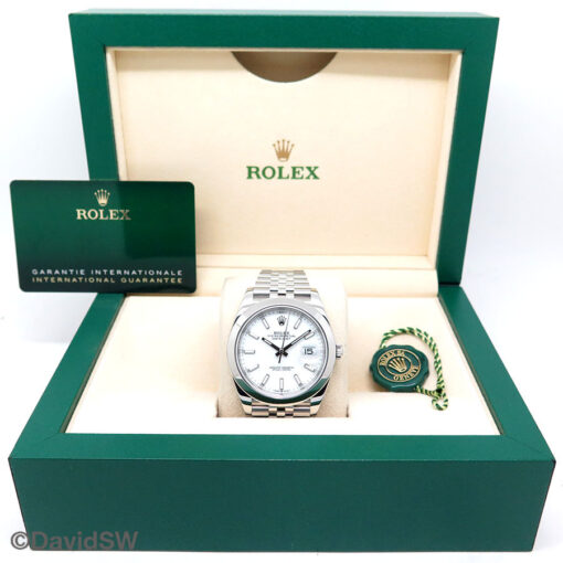 Rolex 126300 Datejust 41 with White Stick Dial on Jubilee - Image 2