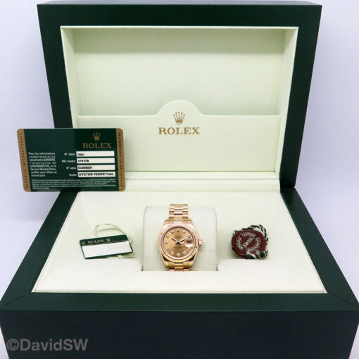 Rolex 179178 Datejust 18K Yellow Gold with Champagne Diamond Dial on President - Image 2
