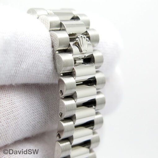 Rolex 118206 Day Date Platinum with Glacier Roman Dial - Image 7