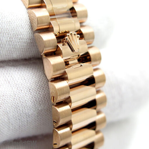 Rolex 228235 Day Date 40 18K Rose Gold with Sundust Diamond Baguette Dial (New Old Stock) - Image 7