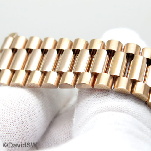 Rolex 228235 Day Date 40 18K Rose Gold with Sundust Diamond Baguette Dial (New Old Stock) - Image 6