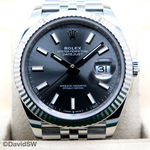 Rolex 126334 Datejust 41 with Slate Stick Dial on Jubilee - Image 3