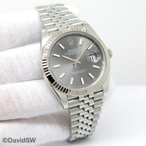 Rolex 126334 Datejust 41 with Slate Stick Dial on Jubilee
