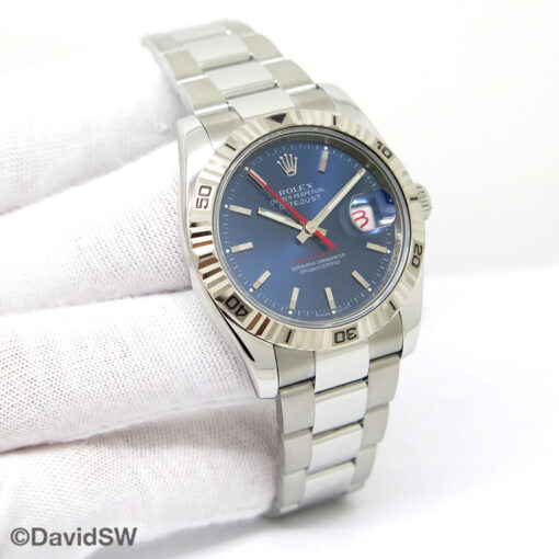 Rolex 116264 Datejust Turn-O-Graph with Blue Dial on Oyster