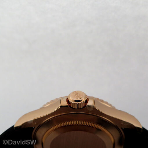 Rolex 116695 Yachtmaster 18K Rose Gold with Pave Diamond Dial and Gem Set Bezel (New Old Stock) - Image 5
