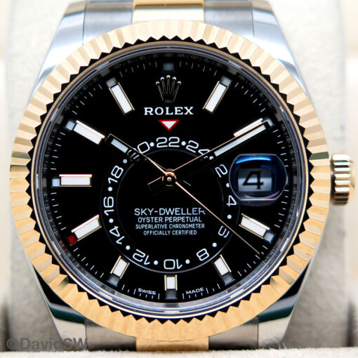 Rolex 326933 Skydweller 18K/SS with Black Dial on Oyster - Image 3