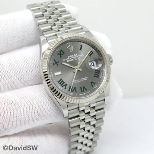 Rolex 126234 Datejust with Slate Roman Dial on Jubilee