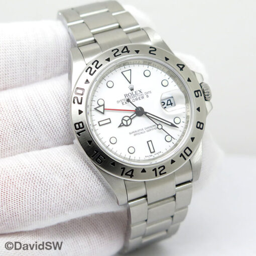 Rolex 16570 Explorer II with White Dial and 3186 Movement