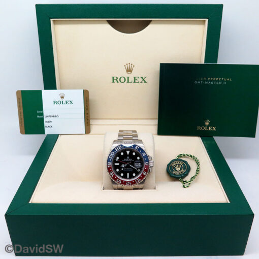 Rolex 116719BLRO GMT Master II 18K White Gold with Black Dial (New Old Stock) - Image 2