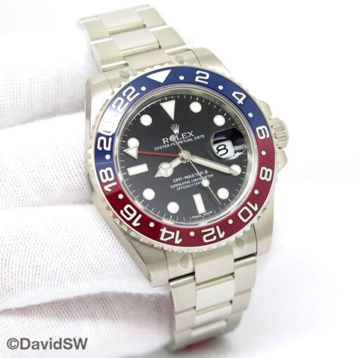 Rolex 116719BLRO GMT Master II 18K White Gold with Black Dial (New Old Stock)