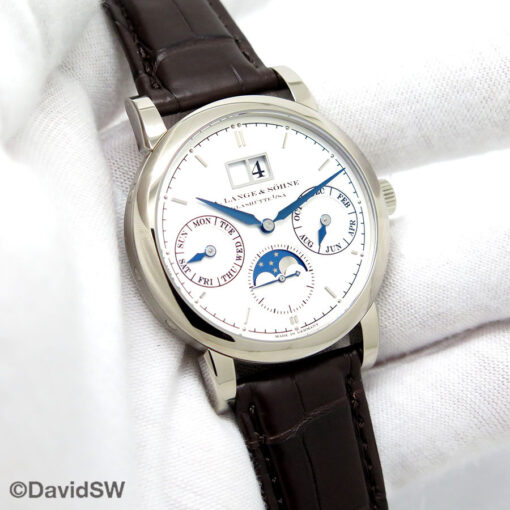 A. Lange & Sohne 330.026 Saxonia Annual Calendar 18K White Gold