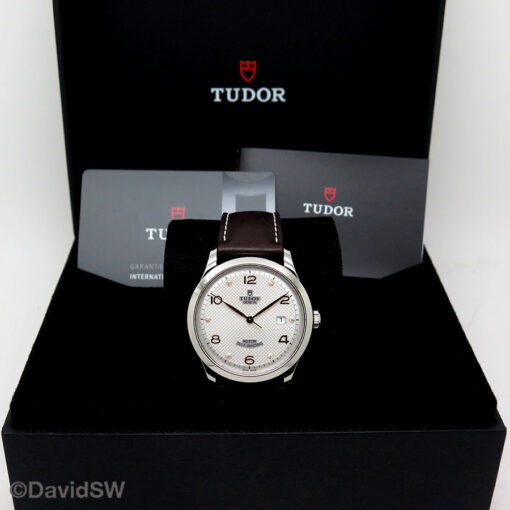 Tudor 91650 1926 Automatic 41mm with Silver Diamond Dial on Leather - Image 2