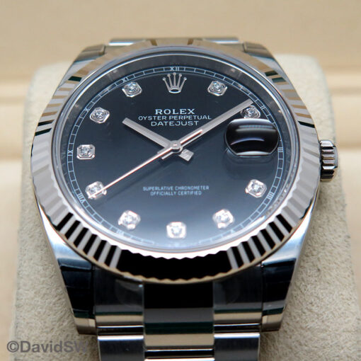 Rolex 126334 Datejust 41 with Black Diamond Dial on Oyster (New Old Stock) - Image 3