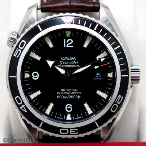 Omega 2900.50.37 Seamaster Planet Ocean 600m XL with Black Dial on Leather - Image 3