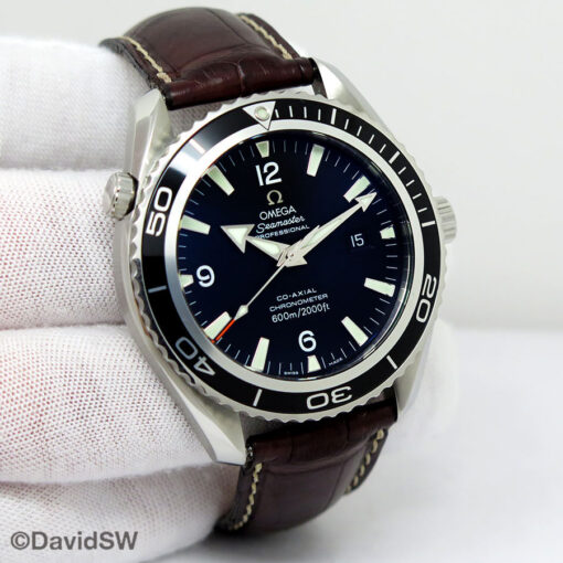 Omega 2900.50.37 Seamaster Planet Ocean 600m XL with Black Dial on Leather
