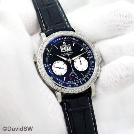 A. Lange & Sohne 405.835 Platinum Datograph Up/Down with Diamond Bezel