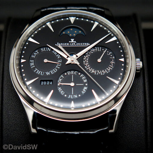 Jaeger LeCoultre Q1308470 Master Ultra Thin Perpetual Calendar Moonphase with Black Dial - Image 3
