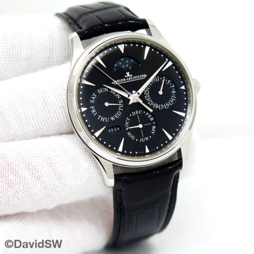Jaeger LeCoultre Q1308470 Master Ultra Thin Perpetual Calendar Moonphase with Black Dial