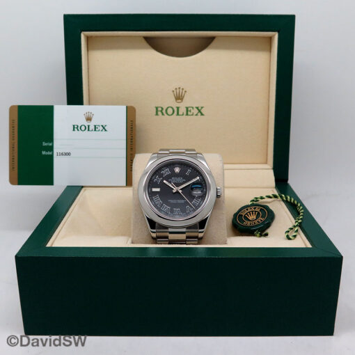 Rolex 116300 Datejust II with Dark Grey Roman Dial on Oyster - Image 2