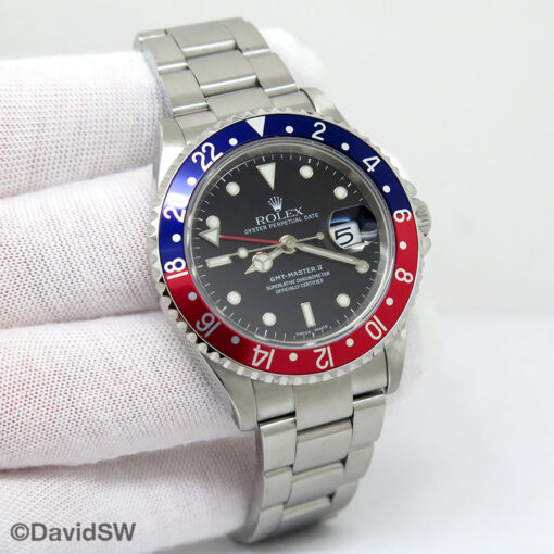 Rolex 16710 GMT Master II with Red & Blue Bezel
