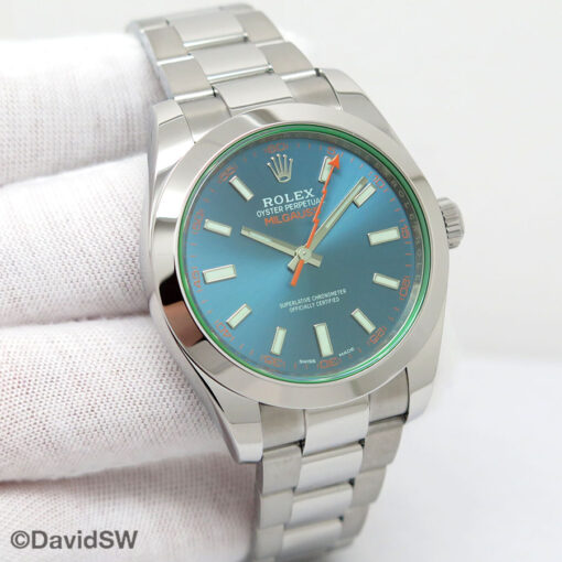 Rolex 116400GV Milgauss with Blue Dial
