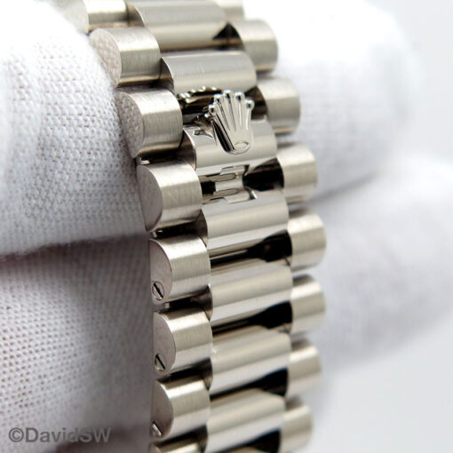 Rolex 228239 Day Date 18K White Gold with Olive Green Roman Dial - Image 6