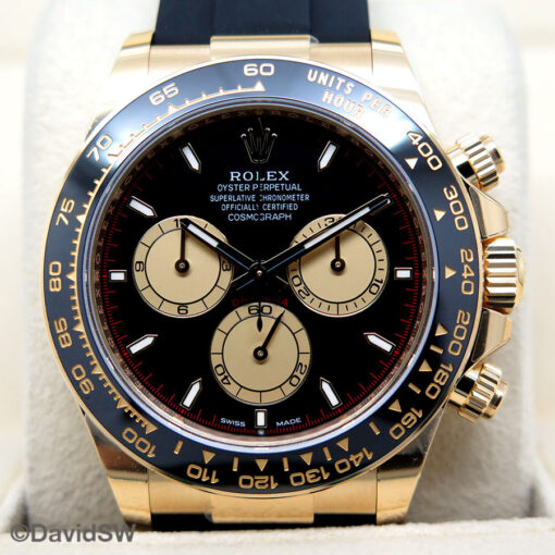 Rolex 126518LN Cosmograph Daytona 18K Yellow Gold with Black Dial on Oysterflex (New Model) - Image 3