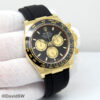 Rolex 126518LN Cosmograph Daytona 18K Yellow Gold with Black Dial on Oysterflex (New Model)
