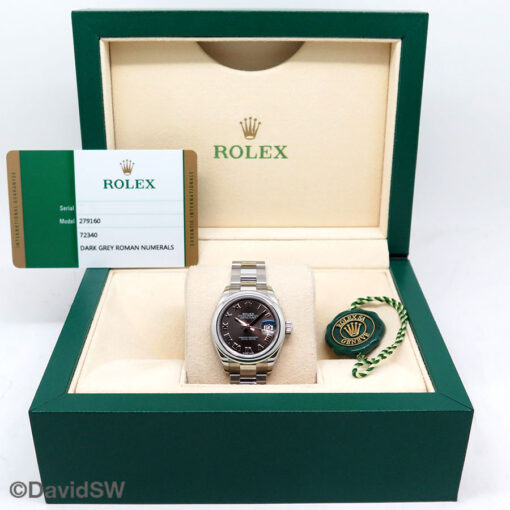 Rolex 279160 Datejust with Dark Grey Roman Dial on Oyster - Image 2