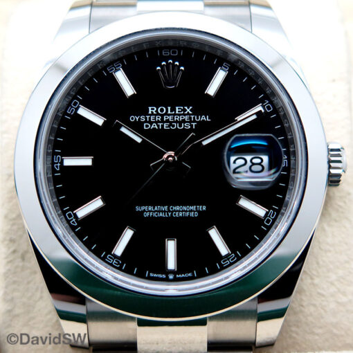 Rolex 126300 Datejust 41 with Black Stick Dial on Oyster - Image 3