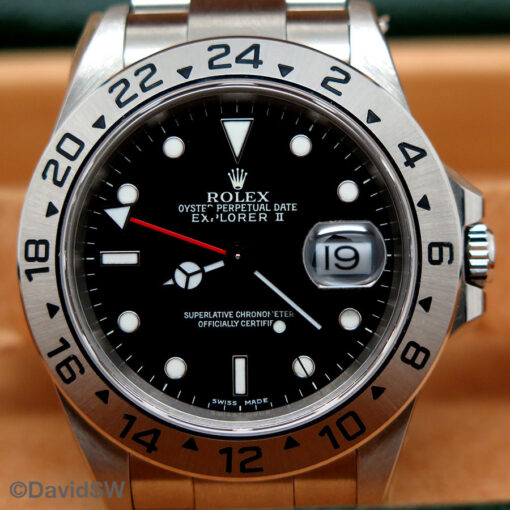 Rolex 16570 Explorer II with Black Dial (New Old Stock) - Image 3