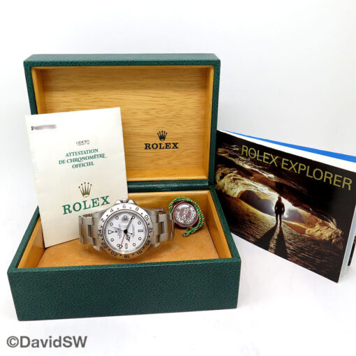 Rolex 16570 Explorer II with White Dial (New Old Stock) - Image 2