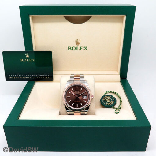 Rolex 126331 Datejust 41 18K/SS with Chocolate Stick Dial on Oyster - Image 2
