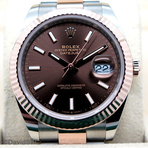 Rolex 126331 Datejust 41 18K/SS with Chocolate Stick Dial on Oyster - Image 3
