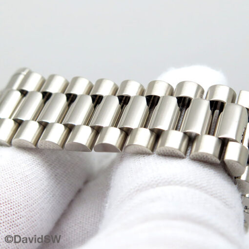 Rolex 118239 Day Date 18K White Gold with Blue Dial on President - Image 8