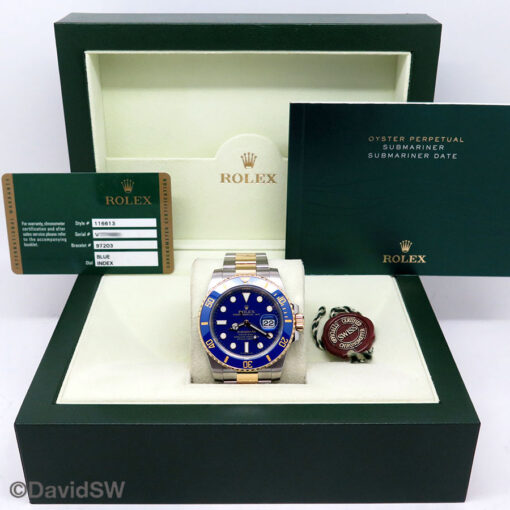Rolex 116613LB Submariner 18K/SS Flat Blue Dial - Image 3
