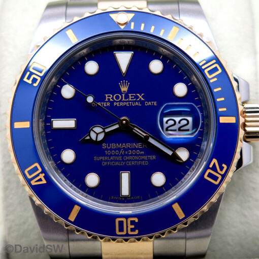 Rolex 116613LB Submariner 18K/SS Flat Blue Dial - Image 2