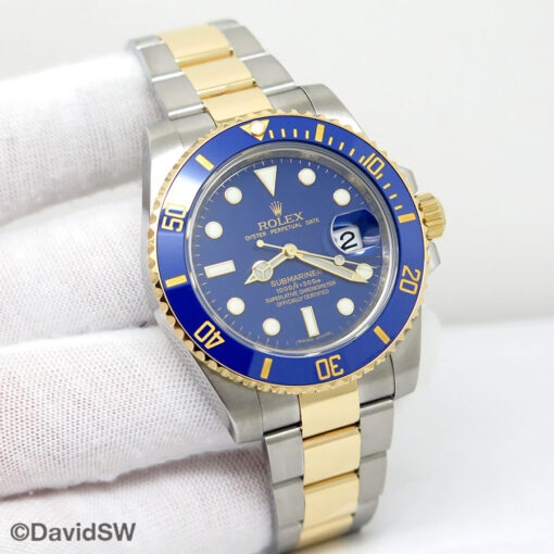 Rolex 116613LB Submariner 18K/SS Flat Blue Dial