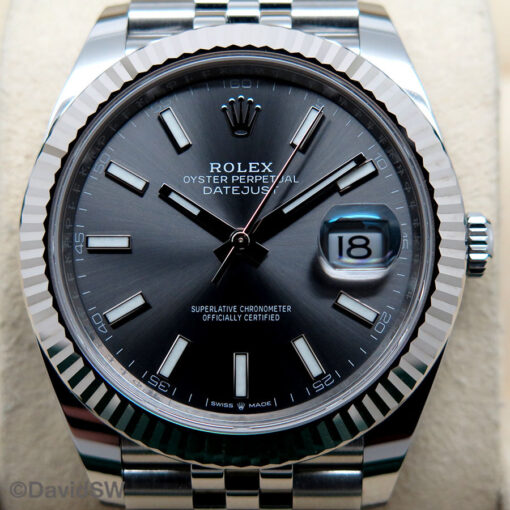 Rolex 126334 Datejust 41 with Slate Stick Dial on Jubilee - Image 3