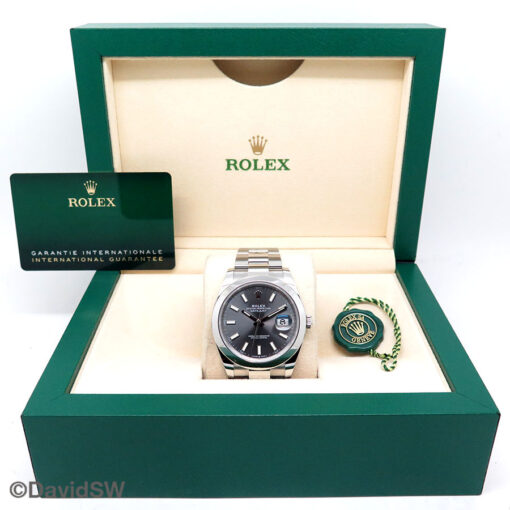 Rolex 126300 Datejust 41 with Slate Stick Dial on Oyster - Image 2
